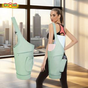 요가 매트 가방 Сarrier - 물병 주머니가 있는 다기능 요가 매트 캐리어 가방 - 여성용 다용도 체육관 요가 매트 가방