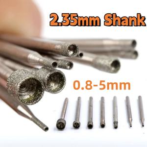 다이아몬드 드릴 비트, 2.35mm 생크 오목 버 바늘 연마 연마제, 스톤 옥 조각 그라인딩 할로우 헤드 회전 도구