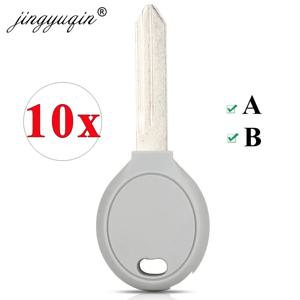 Jingyuqin 10pcs 트랜스 폰더 자동차 키 쉘 케이스 닷지 세브링 매그넘 Durango Jeep Chrysler 300 Pacifica Town Country
