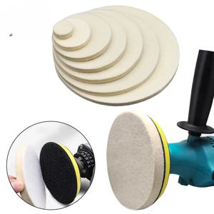 연마 패드 양모 펠트 75mm 100mm 125mm 150mm 180mm 휠 M10 M14 유리 스테인레스 스틸 폴란드어 수리 도구 흠집