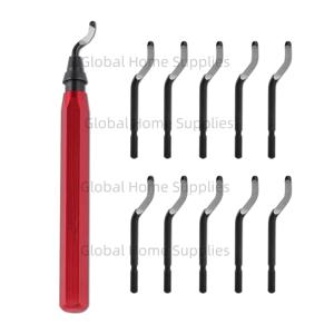 10Pcs BS1010 HSS 블레이드가 포함된 디버링 도구 RB1000 - 금속 알루미늄 구리 플라스틱 파이프 3D 인쇄 및 황동용 디버링 도구