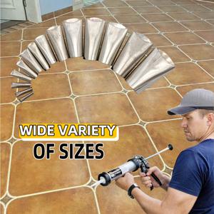 14 PCS 코킹 피니셔 실리콘 실란트 노즐 접착제 리무버 스크레이퍼 코킹 노즐 방수 글랜드 욕실 창 싱크 조인트