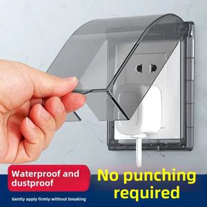 범용 86 유형 벽 소켓 방수 상자 투명 플레이트 스위치 보호 커버 가정용 전기 소켓 액세서리