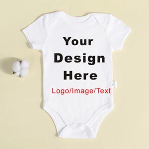 DIY YOUR Deisng 신생아 사용자 정의 바디 슈트 긴 소매 & 짧은 소매 점프 슈트 간단한 사용자 정의 텍스트 Baby Romper