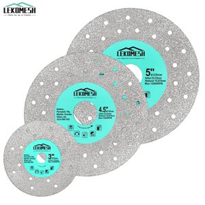 LEKOMESH Dia75/115/125mm 초박형 연삭 커팅 디스크 1Pc 락 톱 블레이드 대리석 도자기 타일 유리 멀티 홀 커터 플레이트