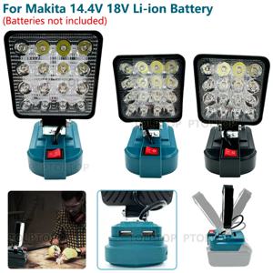 Makita 14.4V 18V 리튬 이온 배터리에 대 한 새로운 LED 작업 빛 USB 야외 손전등 랜 턴 캠핑 램프 비상 조명