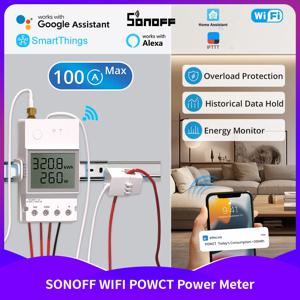 새로운 SONOFF POWCT POW 링 스마트 파워 미터 전류 변압기 100A 에너지 모니터 접촉기는 Alexa Google IFTTT와 함께 작동합니다.