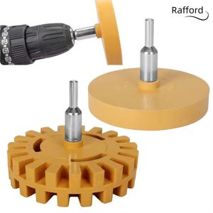 Rafford 자동차 지우개 휠 접착제 리무버 고무 휠 부드러운 파워 드릴 어댑터 페인트 수리 고무 비닐 데칼 제거 도구