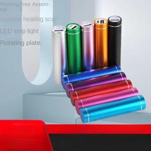 단일 알루미늄 합금 원통형 DIY 용접없는 모바일 전원 공급 장치 중첩 18650 배터리 케이스 미니 보조베터리 쉘