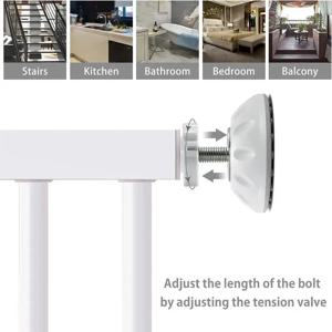 1pcs 워크 스루 게이트 벽 컵 가드 안전 게이트 나사 볼트 키트 아기 애완견 개 계단