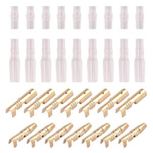 200pcs 3.9mm 총알 커넥터 남성 및 여성용, 오토바이 모토용 절연 커버가 있는 황동 총알 터미널 커넥터