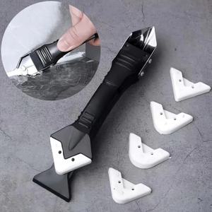 5-in-1 금속 헤드 접착제 스크레이퍼 그라우트 도구 유리 실란트 스프레더 코너 필러 홈 개선을 위한 엣지 클리너