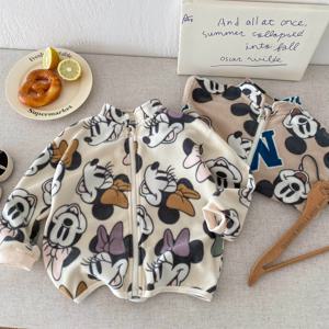 만화 인쇄 봄 가을 어린이 겉옷 느슨한 캐주얼 소년과 소녀 재킷 긴 소매 아동 의류 탑 코트