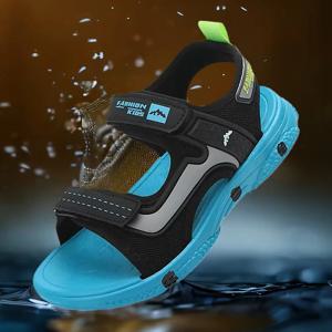 여름 어린이 소년 가죽 샌들 신발 어린이 플랫 어린이 해변 신발 스포츠 소프트 미끄럼 방지 캐주얼 유아 Sandalies For Girls