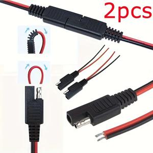 2pcs SAE 커넥터 연장 케이블 SAE 퀵 커넥터 분리 플러그 전원 자동차 연장 케이블 태양 전지 패널 케이블 와이어
