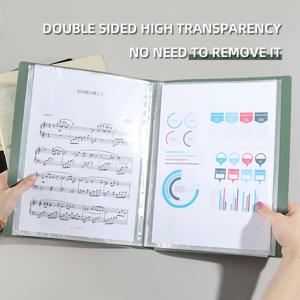 A4 멀티 포켓 폴더(20/30/40/60매) - 칸막이, 악보 홀더 및 삽입 포켓이 포함된 정리 바인더