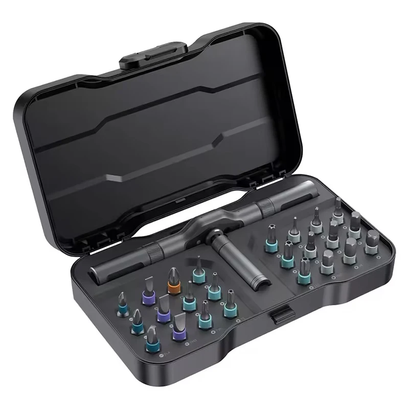 24-in-1 다기능 스크루 드라이버 및 래칫 렌치 세트 마그네틱 팁 핸드 툴 세트 홈 DIY 다양한 작업 유지 보수 키트