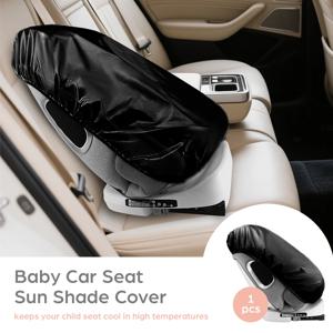 1PC 블랙 베이비 카시트 썬 쉐이드 커버 유아 열 보호 블록 UV/햇빛, 시트를 시원하게 유지 범용 여행 액세서리