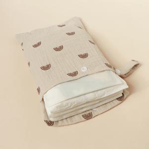 100% 면 다기능 접이식 단일 포켓 아기 야외 기저귀 보관 가방 아기 병 유모차 교수형 가방