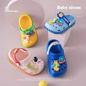 EVA 초경량 남아 여아 유아용 미끄럼 방지 소프트 솔 클로그 슈즈 아동용 오픈토 샌들 실내 안전 슬리퍼