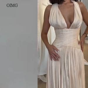 섹시한 딥 V넥 A라인 프롬 가운, 등이 없는 파티 가운, 반짝이는 롱 이브닝 드레스, 맞춤 제작 가능한 파티 드레스