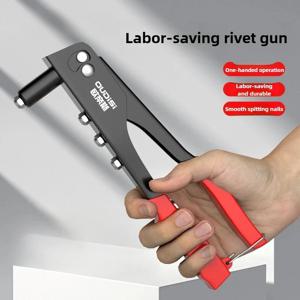 전문가용 헤비듀티 리벳건 핸드 리베터 공구 키트 (가구, 트레일러, 보트용 리벳 100개 포함) - 팝 리벳건 세트
