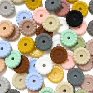 50pc 가스켓 실리콘 비즈 12/15mm 쥬얼리 목걸이에 대 한 라운드 실리콘 구슬 DIY 젖꼭지 체인 클립 아기 장난감 Accessorie 만들기