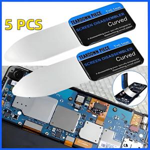 1-5Pcs 휴대 전화 곡선 LCD 화면 Spudger 오프닝 Pry 카드 도구 초박형 유연한 휴대 전화 분해 강철 금속