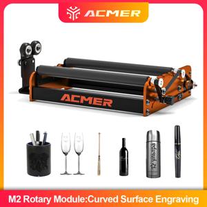 ACMER M2 범용 로터리 롤러 Y축 4단계 직경 조정 확장된 조각 길이 레이저 조각기용 곡선 객체