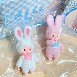 Moqiqi Flocking 마스코트 시리즈 블라인드 박스 일본 한정판 수제 액션 피규어 데스크탑 장식품 어린이 장난감 생일 선물