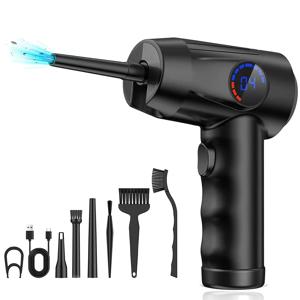 다기능 무선 전동 에어 컴프레션 스프레이 건 (4단계 대형 화면 디스플레이, 먼지 제거 및 공기 펌핑 기능 포함)