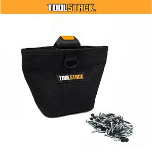 TOOLSTACK 다기능 네일 파우치 대용량 빠른 걸이형 허리 가방 네일 및 나사 내구성 방수 도구 보관 가방