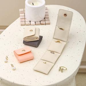 패션 벨벳 쥬얼리 디스플레이 가방 컨테이너 접이식 목걸이 반지 포장 가방 보관 케이스 귀걸이 주최자 쥬얼리 포장