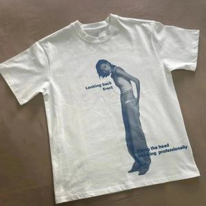 쿨 오르트 헤어 보우 티셔츠 스트리트 패션 오르트 스웨트 탑 여성 캐주얼웨어 여름 2025 무브랜드 등록