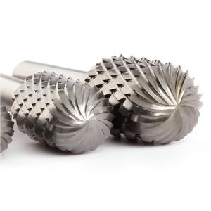 텅스텐 카바이드 로터리 파일 버 스타일 C 볼 노즈 실린더 6mm 1/4 샹크 몰드 조각 도구 싱글 컷 밀링 커터 1개