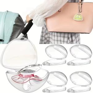 투명한 젖꼭지 케이스 젖꼭지 홀더 상자 여행 및 가정용 BPA 프리 젖꼭지 쉴드 케이스