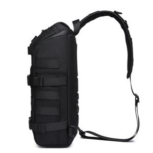 오주코 남성용 전술 크로스백 아웃도어 방수 캐주얼 체스트백 레저 힙백 옥스포드 천 지퍼 버클 단색