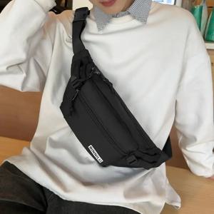 캐주얼 남성 크로스백 스트릿 트렌드 나일론 스포츠 라이딩 웨이스트백 레저 패션 홍콩 스타일 워크웨어 슬링백