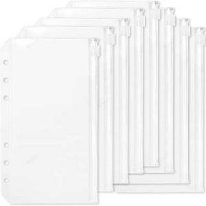 A5 A6 A7 바인더 포켓 6팩 6홀 A6 바인더 인서트 현금 봉투 투명 현금 봉투 지퍼 파우치 바인더용 파우치