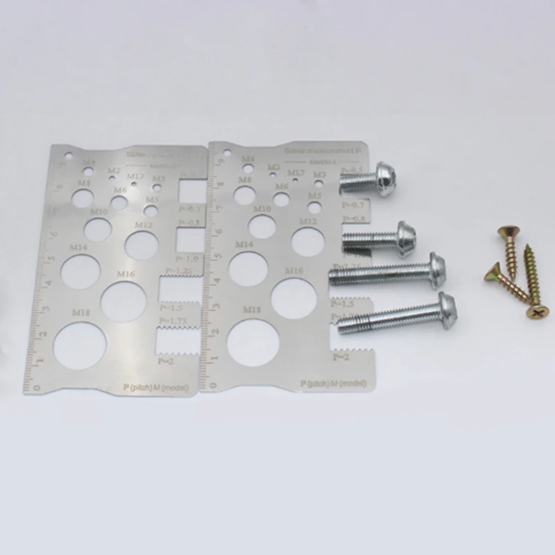 나사 피치 게이지 측정자 고정밀 스테인리스 스크류 측정 게이지 도구 비트 볼트 너트 나사 공예용