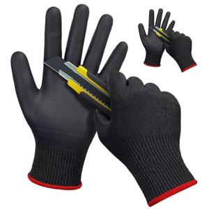 12PCS 니트릴 코팅 안전 작업 장갑 미끄럼 방지 내구성 작업 장갑 건설 산업 수리 원예 농장용