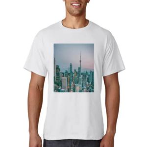 토론토 온타리오 프린트 코튼 여성용 티셔츠 대형 사이즈 핸드메이드 의류 패셔너블 캐주얼웨어