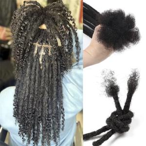 드레드락 붙임머리 남녀공용 리얼 인모 영구 붙임머리 60가닥 6-14인치 브라질리언 드레드락