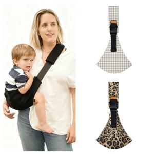 아기 외출용 안전 캐리어 심플한 레오파드 패턴 휴대용 앞안아주는 타입 뒤아래로 안아주는 아기 외출용품 허리 스툴