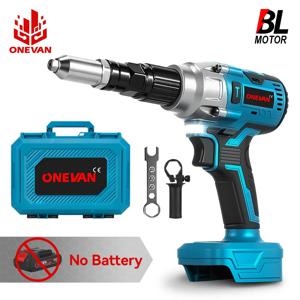 ONEVAN 25000N 브러시리스 전동 리벳 건 588N.M 2.4-5.0mm 무선 휴대용 리벳팅 드릴 파워 툴 마키타 배터리용