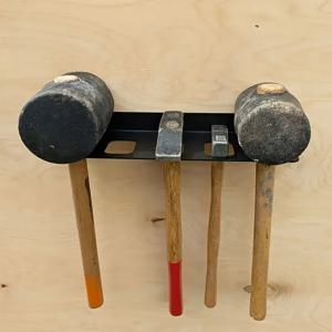 헤비듀티 해머 프레임 - 벽걸이형 공구 정리함 차고, 작업장 - 뿔망치와 드라이버를 안전하게 보관