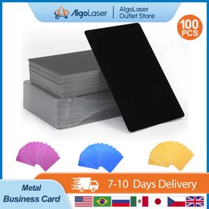 100개 금속 명함 블랭크 이름 레이저 각인 DIY 알루미늄 시트 카르트 각인 블랭크 CNC 조각기 레이저 플레이트용
