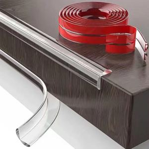 1/2/3M 테이블 엣지 가드 가구 모서리 보호 스트립 자가 접착 투명 어린이 충돌 방지 소프트 범퍼 아기 안전