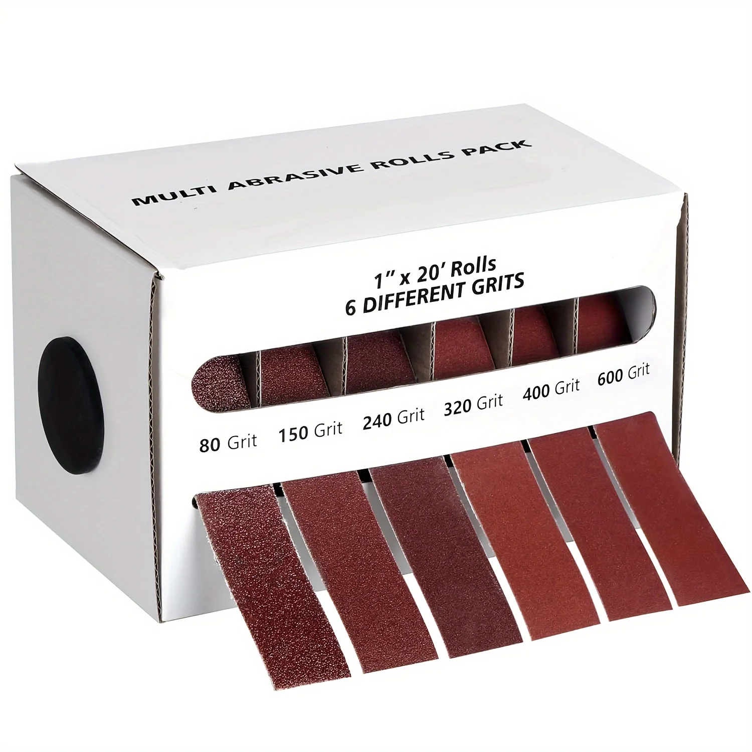 다이아몬드 천 롤, 80/150/240/320/400/600 그릿 사포 롤, 디스펜서가 있는 금속 에머리 천, 알루미나 사포