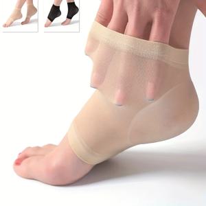 1쌍 업그레이드된 고탄성 통기성 실리콘 양말, 발목 보호 양말, 발목 지지대, 최고의 발목 압박 지지대